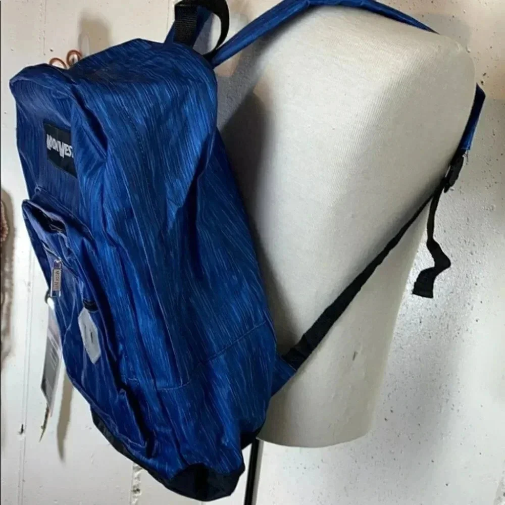 Moda West Backpack Large Blue Heathered Adjustable‎ Straps NWT